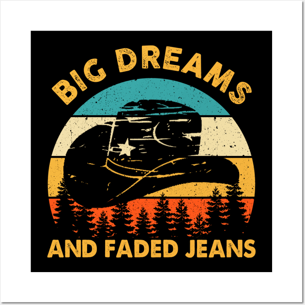 Big Dreams and Faded Jeans Dolly Parton Vintage Wall Art by Symmetry Stunning Portrait